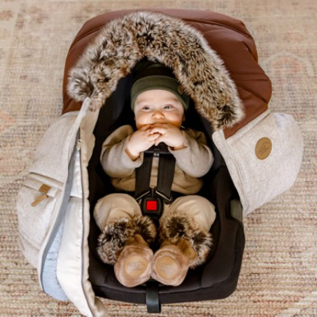 Petit Coulou Housse d hiver pour siege d auto de bebe 3 saisons Collection Laine Banff